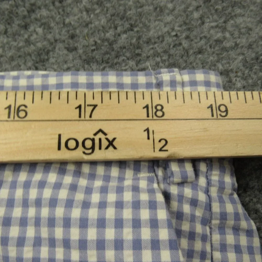 Polo Ralph Lauren Shorts Mens 38x9.5 Seersucker Chino Blue Gingham‎ Check